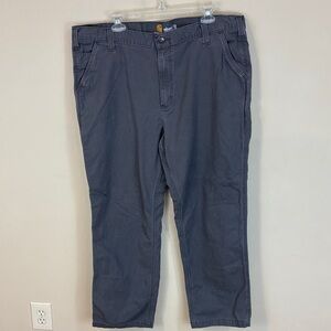 Carhartt Relaxed Fit Gray Rugged Flex  Rigby Dungaree Pants Size 42x30
